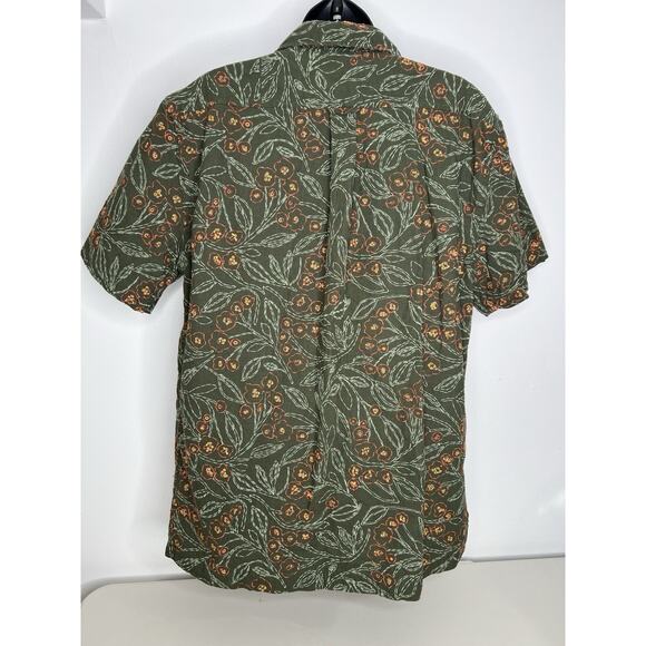 Todd Snyder Green Floral Short Sleeve Collar Shirt Button Up Men’s Size Medium - Picture 2 of 6